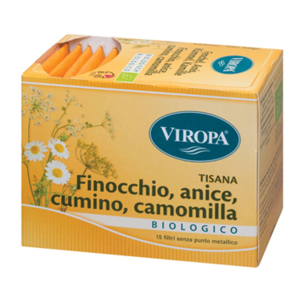 Viropa Finocchio/cumino/anice/camomilla Bio 15 Bustine