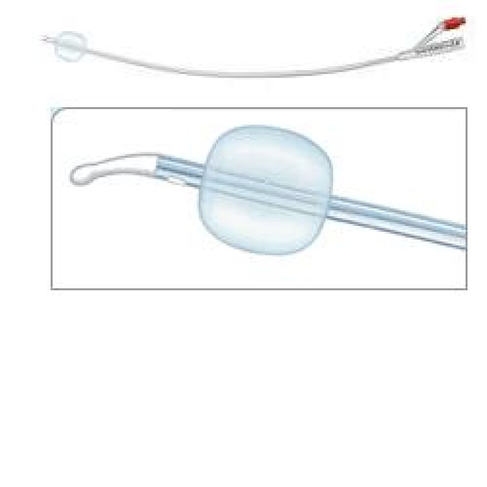 Catetere Foley in Silicone per Adulti Brillant Plus 2 Vie Senza Scanalature Ch18 Lunghezza 41 Cm Palloncino 10 ml Punta Tiemann 2 Fori 1 Pezzo