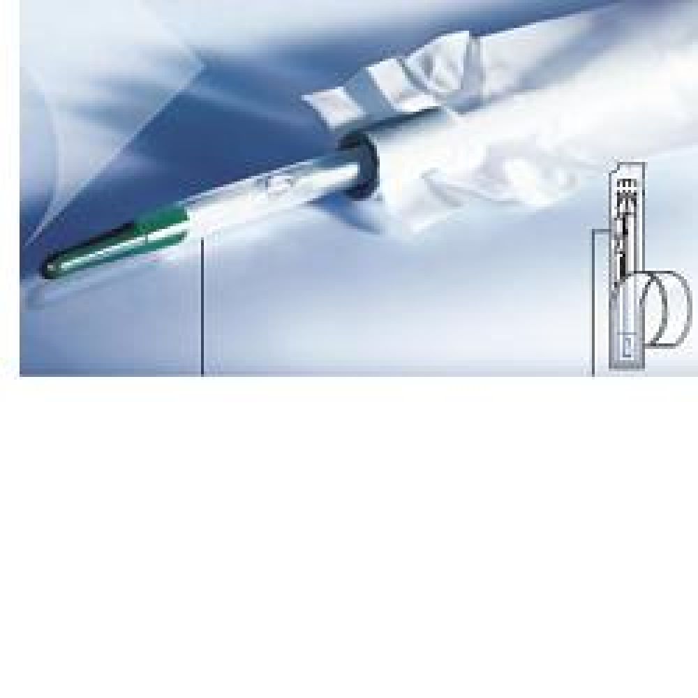Catetere Vescicale in Pvc Monouso per Cateterismo Intermittente Mobile Lubrificato in Gel con Capsula di Gel Integrata 2 Fori Atraumatici Lunghezza 40 Cm Punta Ergothan Ch14
