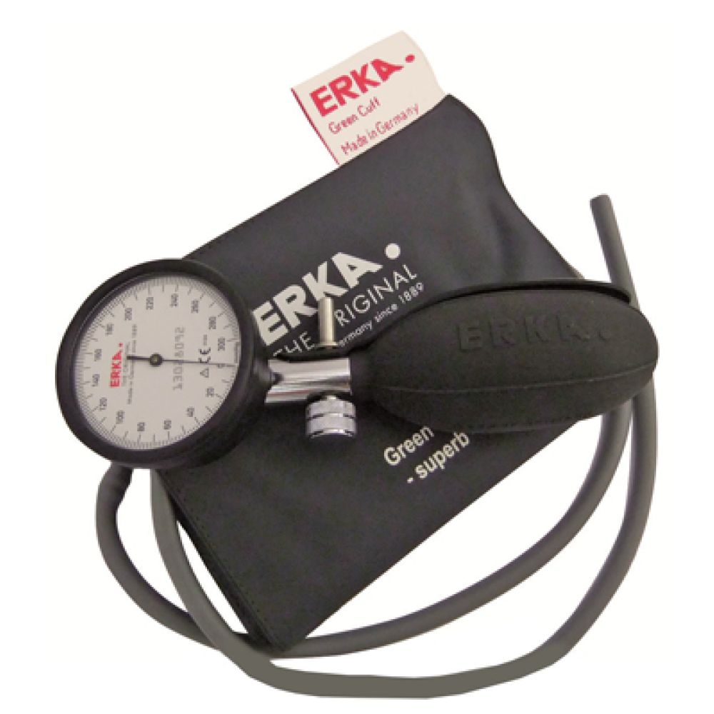 Sfigmomanometro Aneroide Kobold Erka  Scala da 300 Mmhg con Suddivisione di 2 Mm  Manometro di Precisione in Alluminio Anodizzato E Monopalla Incorporata  Modello a 1 Tubo