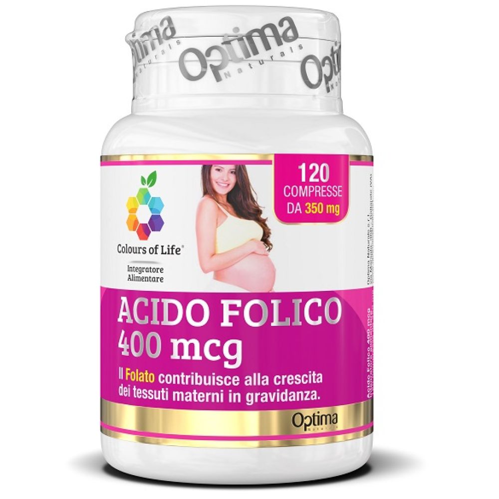 Colours Of Life Acido Folico 400 Mcg 120 Compresse 350 mg