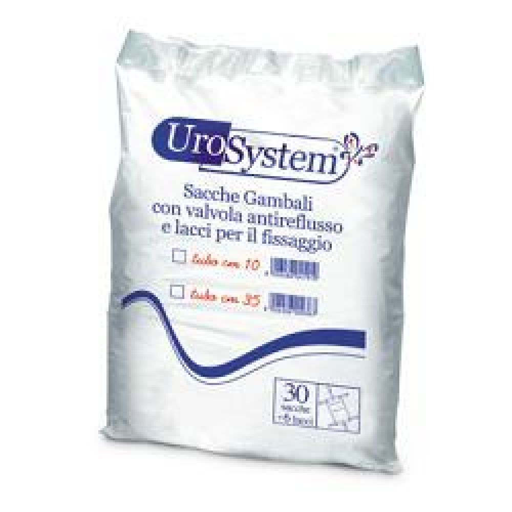 Sacca di Drenaggio da Gamba per Incontinenza Urosystem Tubo 35 Cm 30 Pezzi