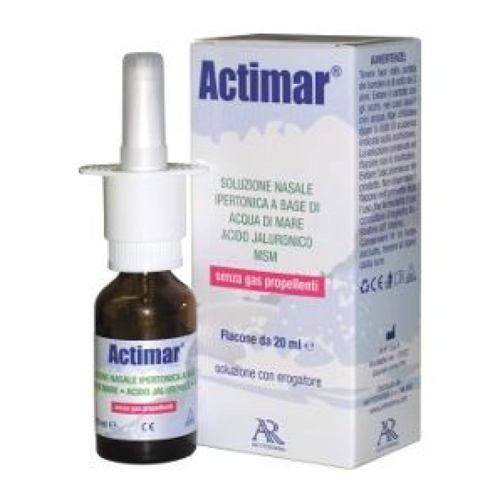 Actimar Soluzione Nasale Spray Salina 3% con Acido Ialuronico + Msm 20 ml con Erogatore