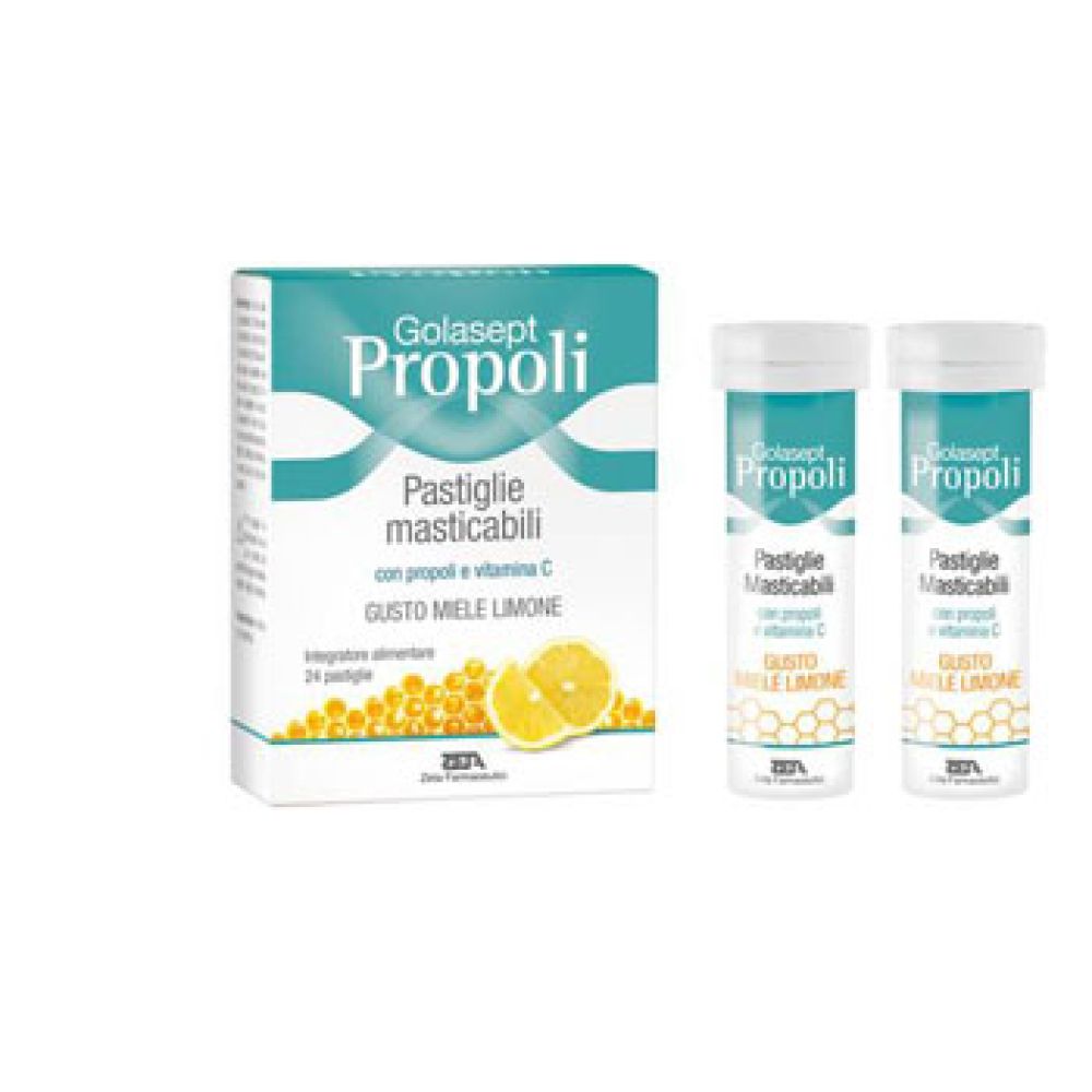 Golasept Propoli 24 Compresse Masticabili Miele Limone
