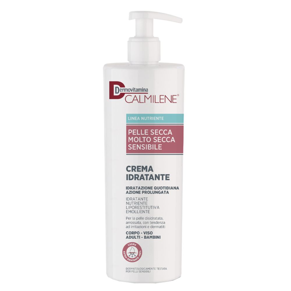 Dermovitamina Calmilene Crema Idratante per Pelle Secca, Molto Secca O Sensibile 500 ml