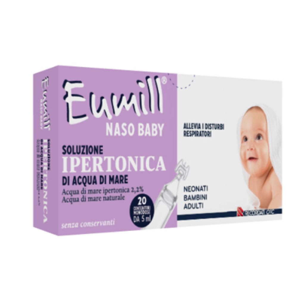 Eumill Naso Baby Soluzione Ipertonica 20 Contenitori Monodose 5 ml