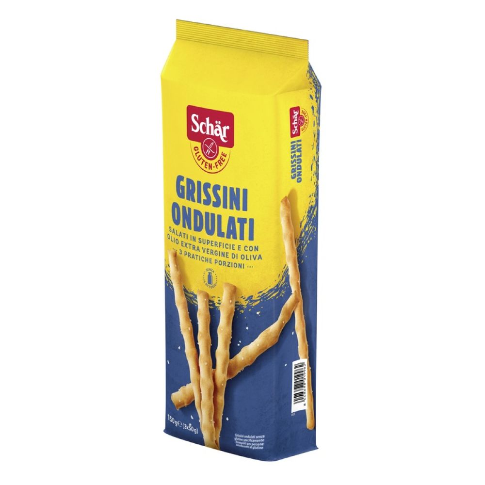 Schar Grissini Ondulati Salati in Superficie 3 Porzioni da 50 g
