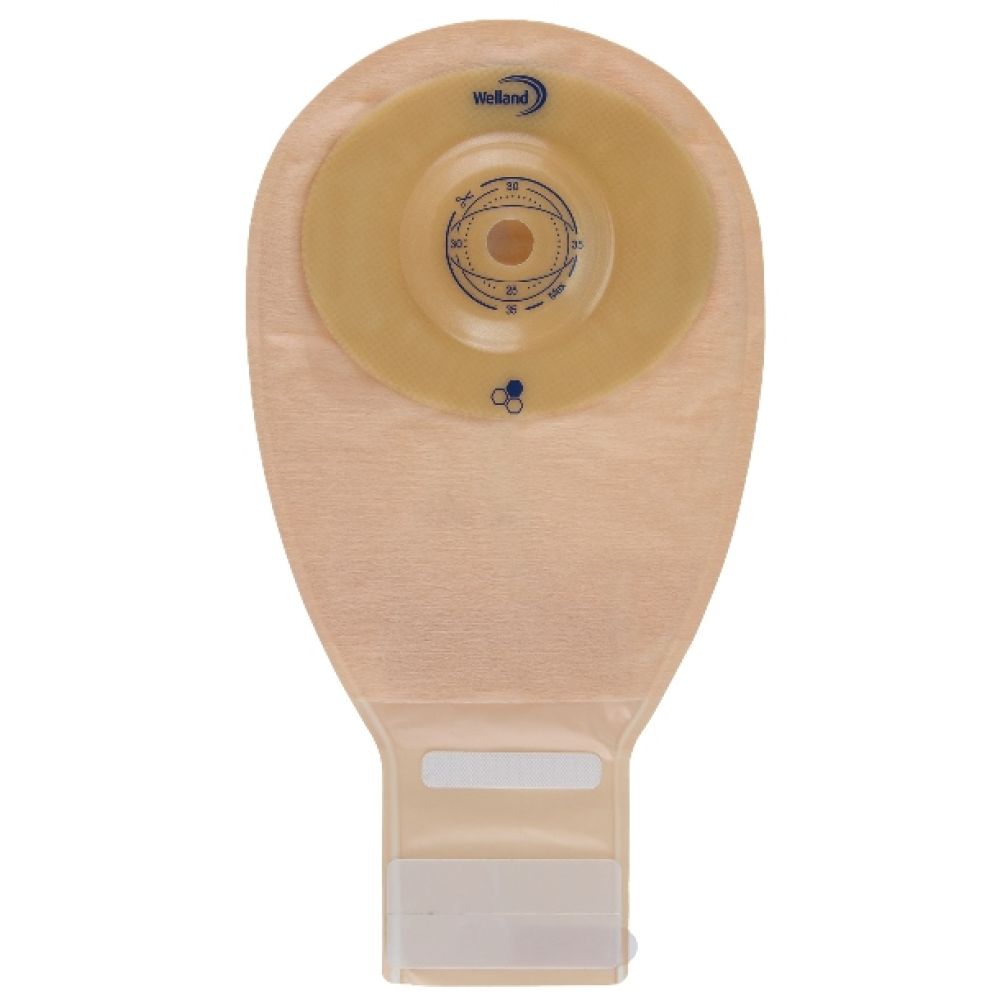 Sacca per Ileostomia Trasparente Ritagliabile Welland Aurum Convex Ileo Midi Diametro 13-35 Mm Inizio Convessita' 35 Mm 10 Pezzi