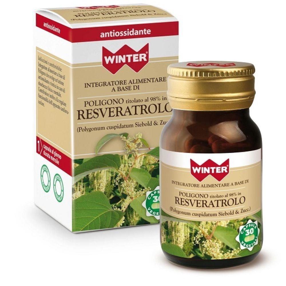 Poligono Estratto 98% in Resveratrolo 30 Capsule Vegetali Winter