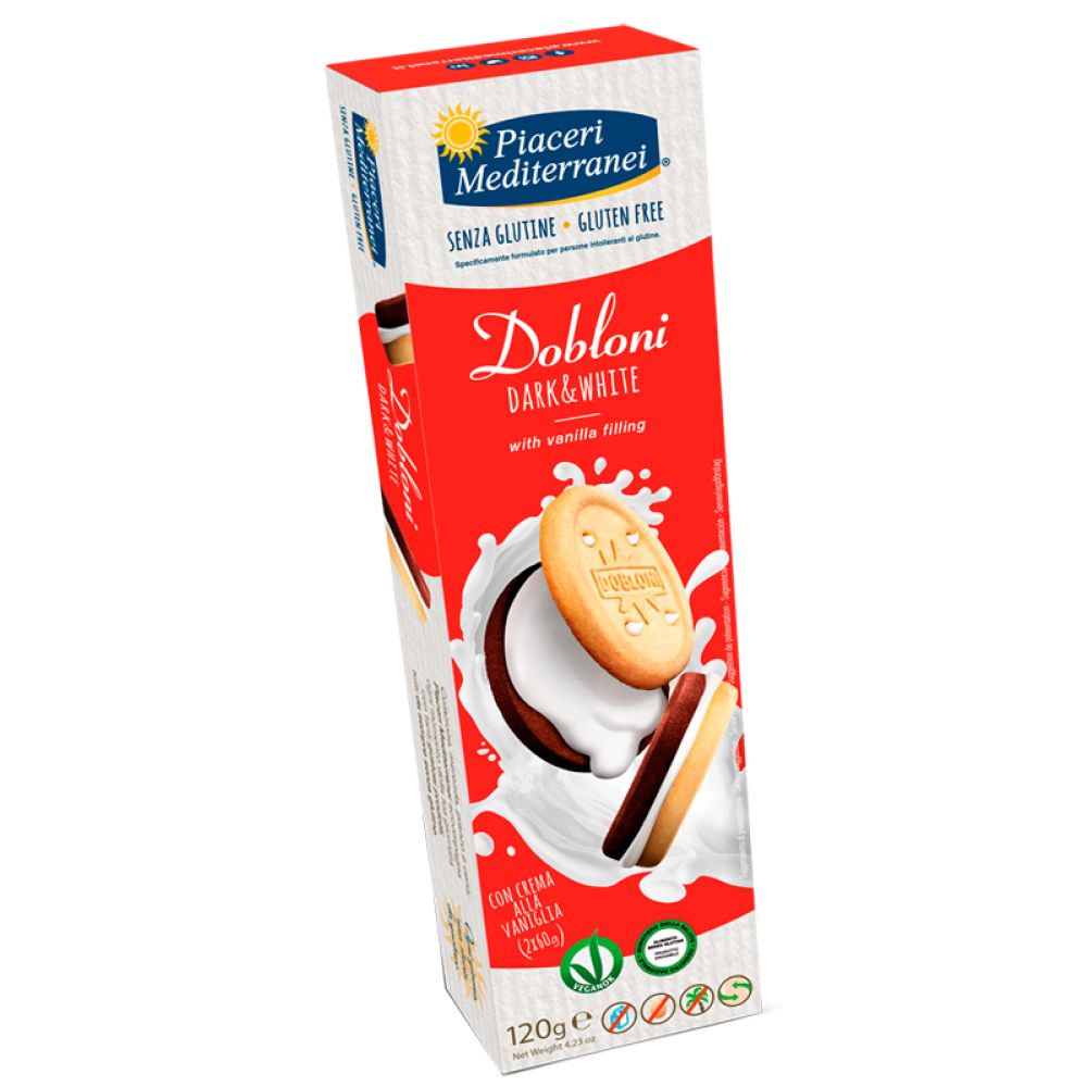 Piaceri Mediterranei Dobloni Dark & White 120 g