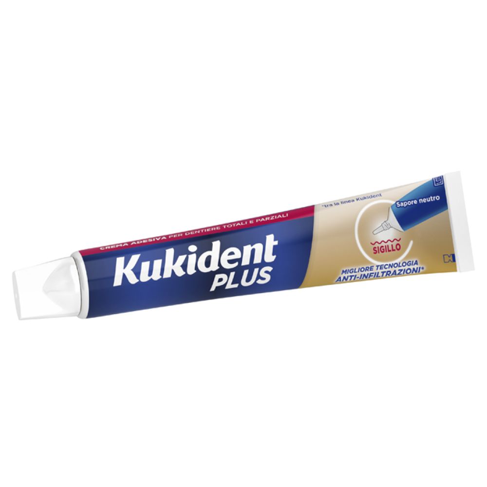 Kukident Plus Barriera Anti-cibo Neutro Crema Adesiva Dentiere 57 g