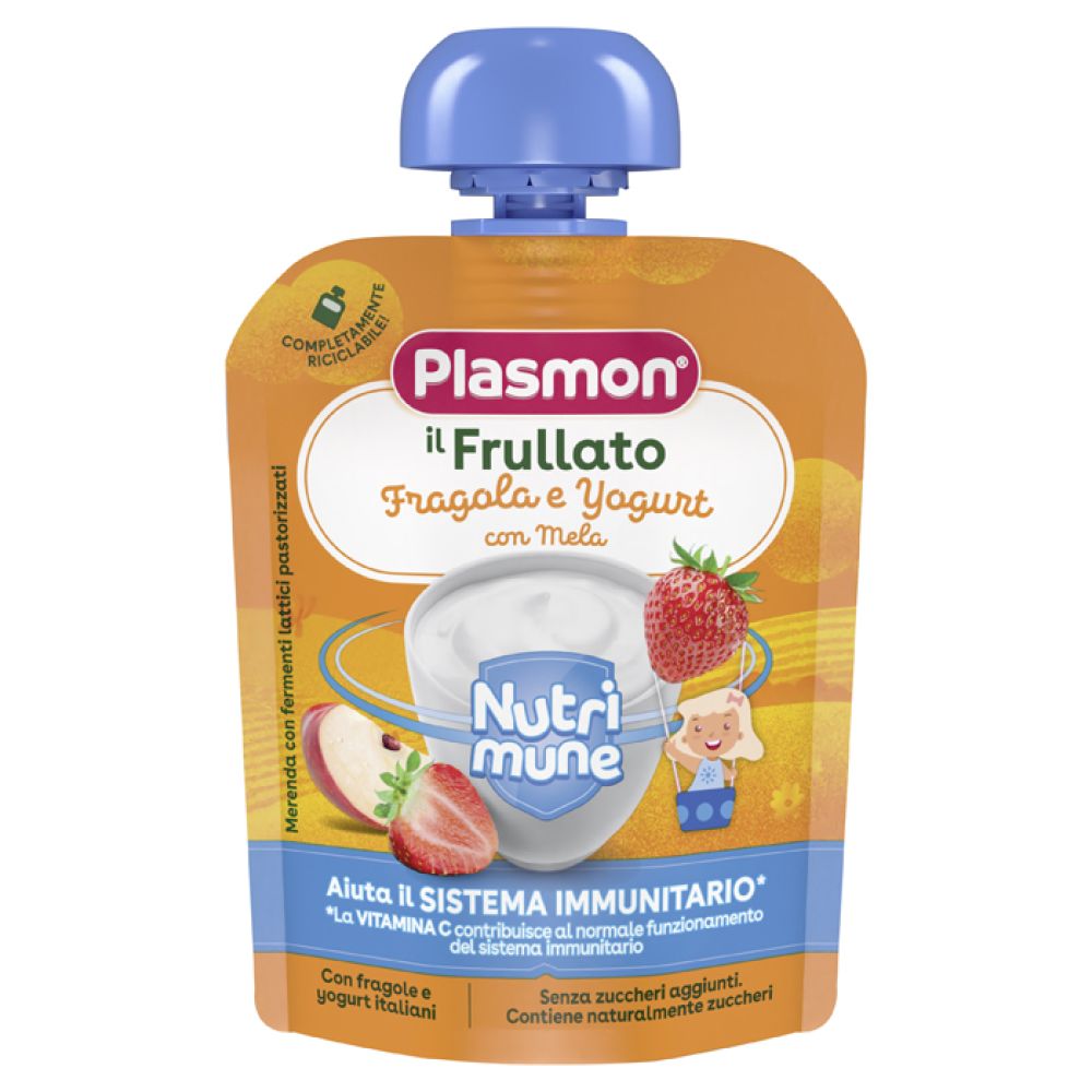 Plasmon Nutri-mune Fragola/yogurt con Mela 85 g