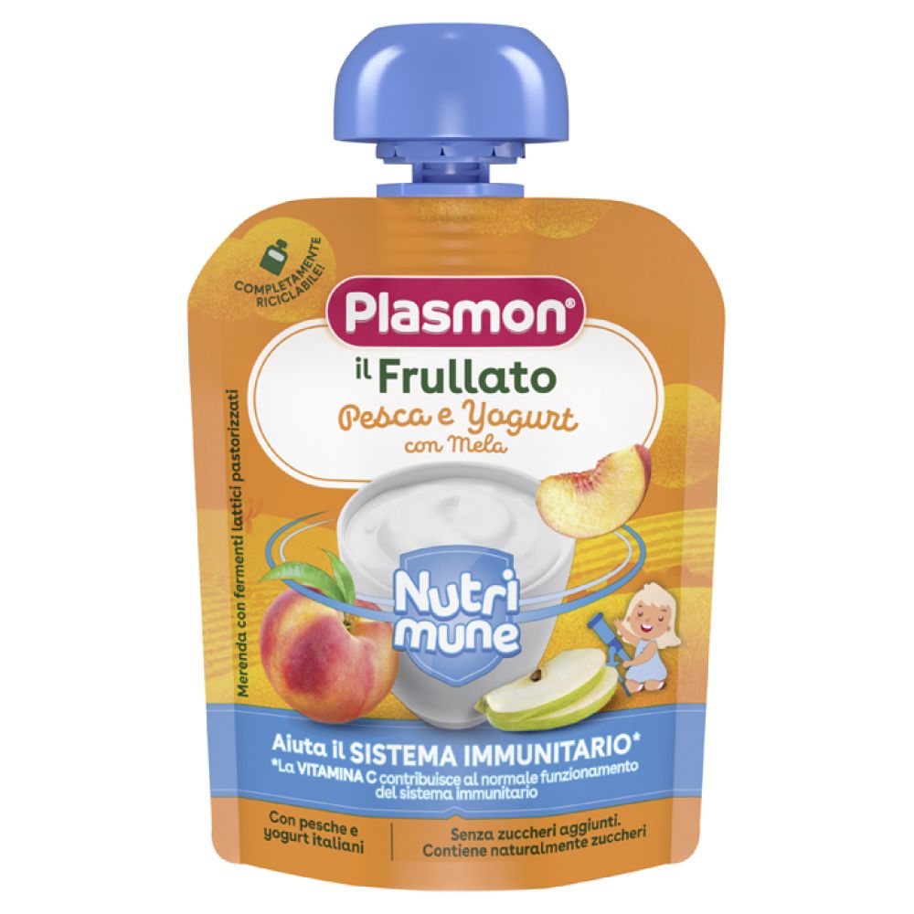 Plasmon Nutri-mune Pesca/yogurt con Mela 85 g