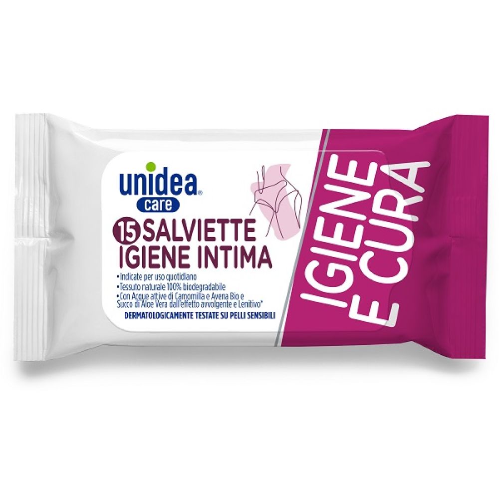 Unidea Care Salviette Umidificate per Igiene Intima 15 Pezzi