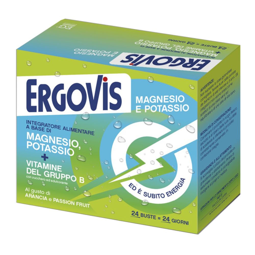 Ergovis Mg+k Vitamine B con Zucchero 24 Bustine
