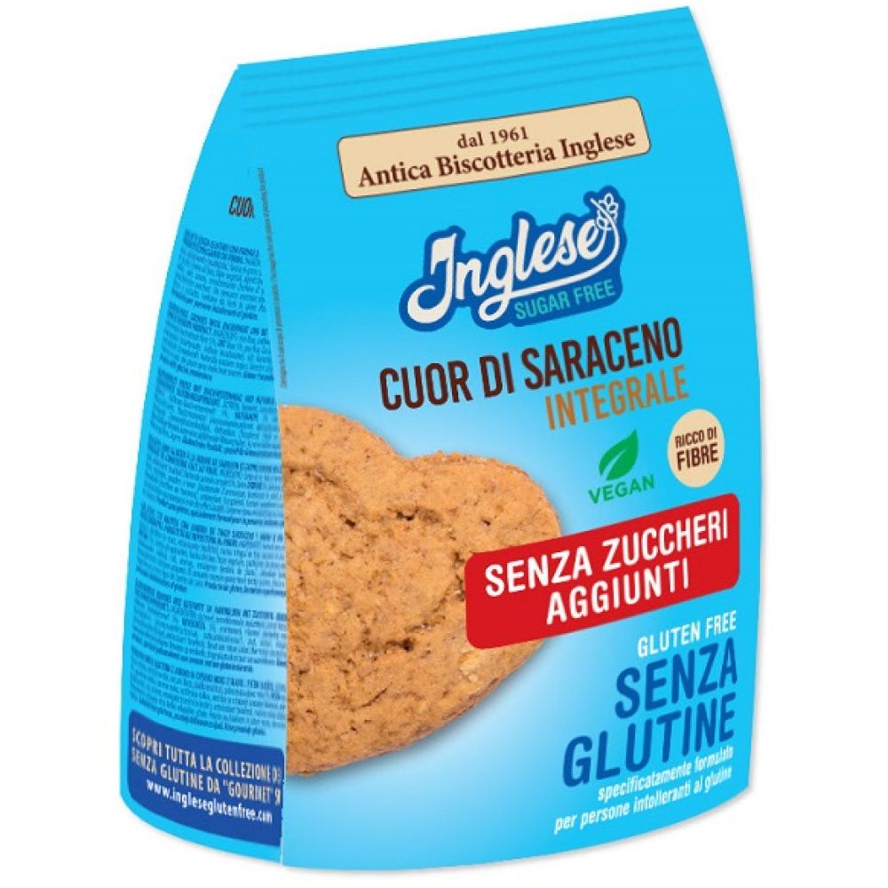 Inglese Biscotti Cuor di Saraceno Integrali Senza Zuccheri Aggiunti 200 g