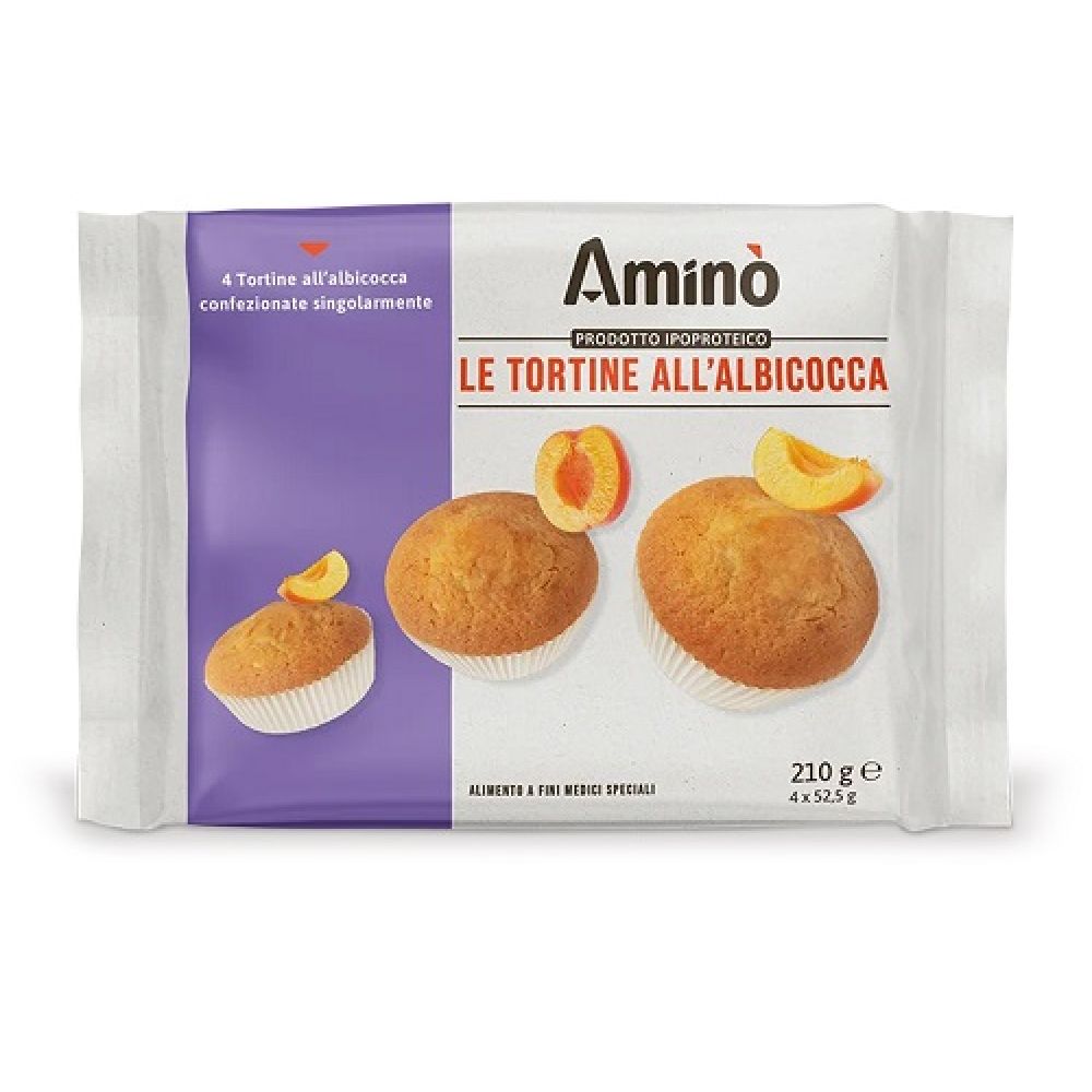Amino' Le Tortine Albicocca 4 Pezzi da 52,5 g